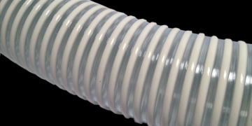 HOSES / PVC hoses / Irrigation, suction and delivery of fertilizers, insecticide, middle suction / Corrugated vacuum hose for SEEDER - URARTU ST (CLEAR) HOSES / PVC hoses / Irrigation, suction and delivery of fertilizers, insecticide, middle suction / Corrugated vacuum hose for SEEDER - URARTU ST (CLEAR)