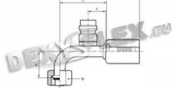 Fitinguri / Fitinguri pentru aer conditionat / Femmina fitinguri 90° puncte de control Fitinguri / Fitinguri pentru aer conditionat / Femmina fitinguri 90° puncte de control