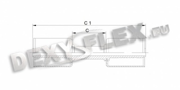Fitinguri / Fitinguri pentru aer conditionat / Fiting conector drept Fitinguri / Fitinguri pentru aer conditionat / Fiting conector drept