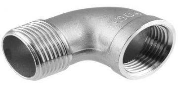 Fitinguri / Racorduri filetate, nipluri, reductoare, mufe, coturi – oțel inoxidabil, alamă, oțel zincat / Racorduri filetate industriale din oțel inoxidabil, nipluuri, reductoare, mufe, coturi / Cot niplu-mufă din inox 90° conform AISI 316 Fitinguri / Racorduri filetate, nipluri, reductoare, mufe, coturi – oțel inoxidabil, alamă, oțel zincat / Racorduri filetate industriale din oțel inoxidabil, nipluuri, reductoare, mufe, coturi / Cot niplu-mufă din inox 90° conform AISI 316